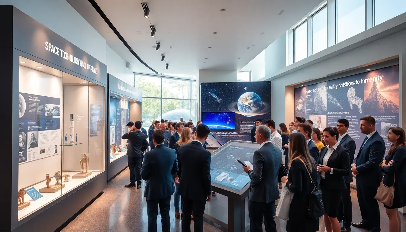 modern exhibit of the Space Technology Hall of Fame.